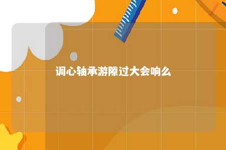 调心轴承游隙过大会响么 