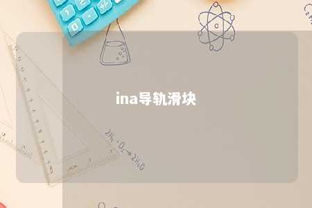 ina导轨滑块 