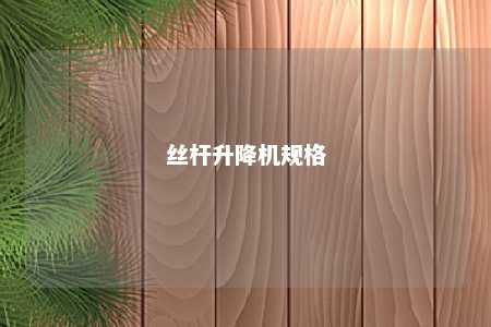 丝杆升降机规格 